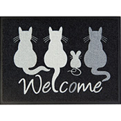 Fußmatte Cats Welcome, Best.-Nr. 2677 Fußmatte Cats Welcome